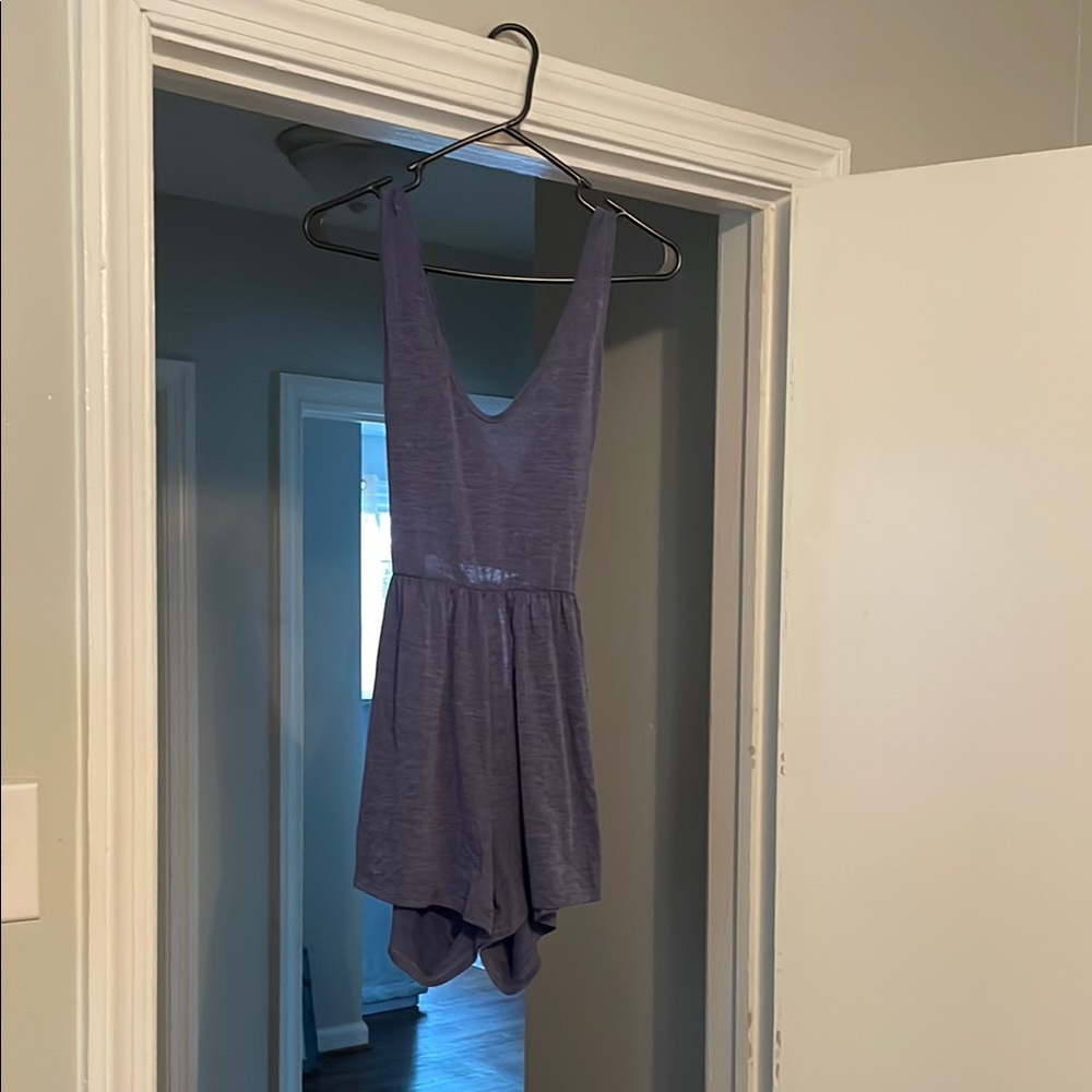 Purple Sleeveless Romper